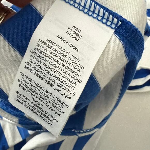 Boden Libby Jersey Dress Blue White Stripe Size 12 - Picture 11 of 12